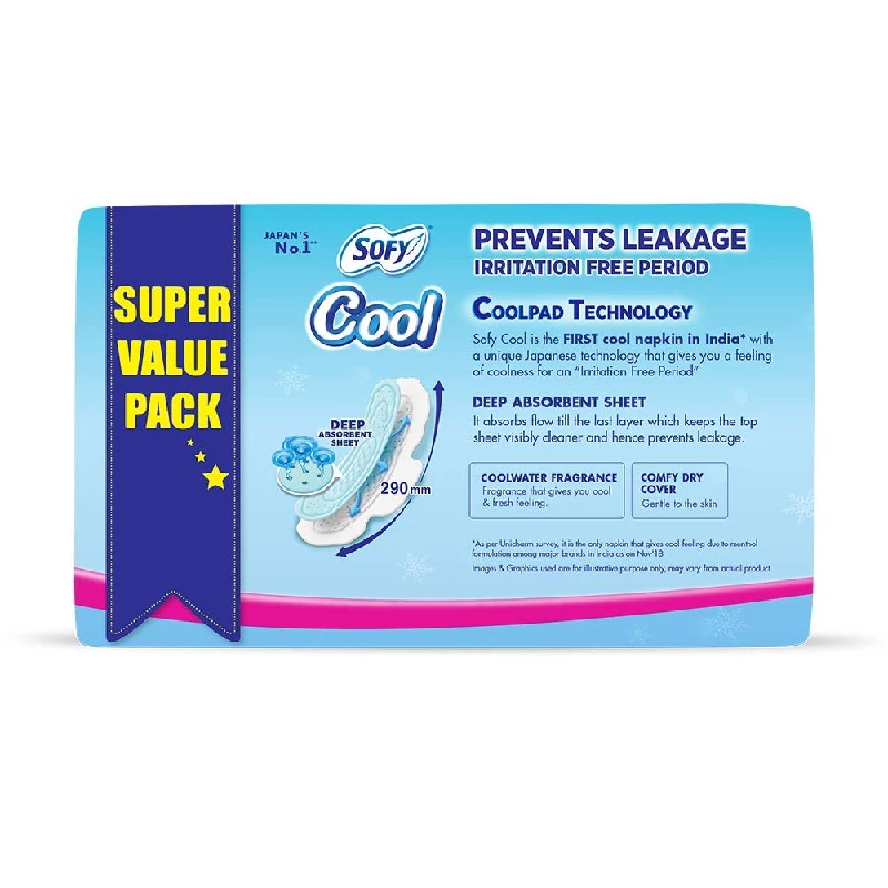 Sofy Cool freshness Extra Long Sanitary Pads, 54 Pads-2.webp
